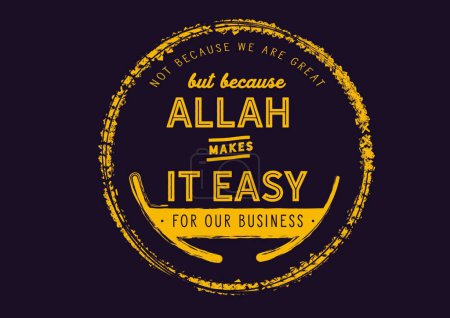 Illustration for Islamic quotes, vector illustration simple design - Royalty Free Image