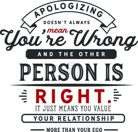 Illustration for Value your relationship, vector illustration simple design - Royalty Free Image
