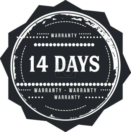 Téléchargez les illustrations : "14 days warranty illustration design" - en licence libre de droit