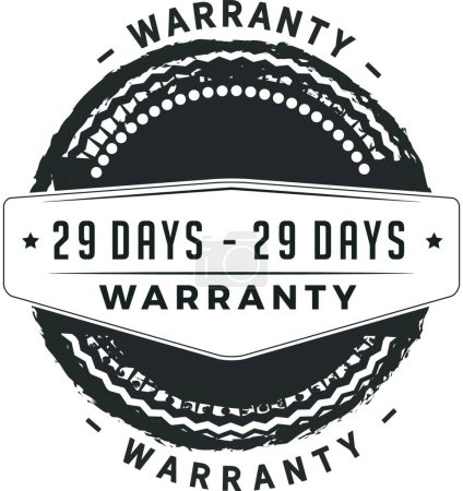 Téléchargez les illustrations : "29 days warranty illustration design" - en licence libre de droit