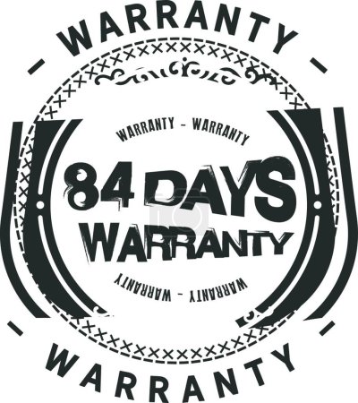 Illustration for 84 days warranty, vector illustration simple design - Royalty Free Image