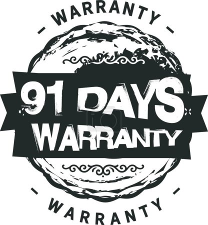 Illustration for 91 days warranty, vector illustration simple design - Royalty Free Image