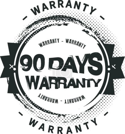 Illustration for 90 days warranty, vector illustration simple design - Royalty Free Image