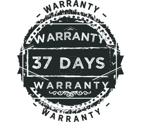 Téléchargez les illustrations : "37 days warranty illustration design" - en licence libre de droit