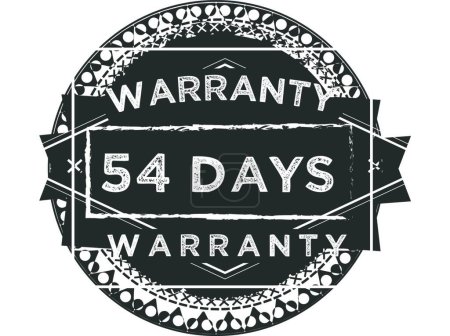 Illustration for "54 days warranty illustration design" - Royalty Free Image