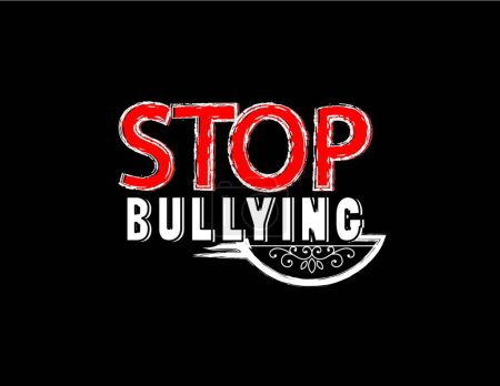 Ilustración de Stop bullying, vector illustration simple design - Imagen libre de derechos