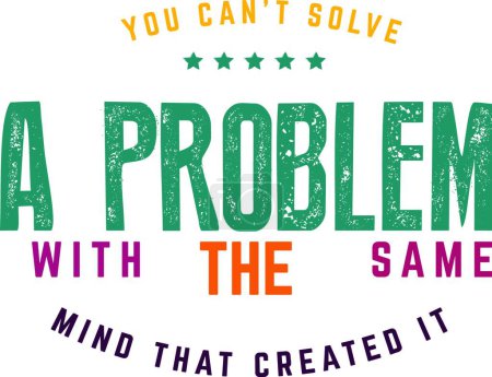 Illustration for You can't solve a problem, vector illustration simple design - Royalty Free Image