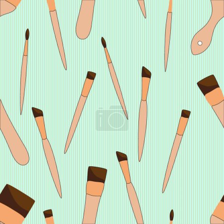 Illustration for Brushes pattern, vector illustration simple design - Royalty Free Image
