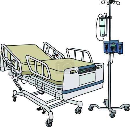 Illustration for Hospital position bed, vector illustration simple design - Royalty Free Image