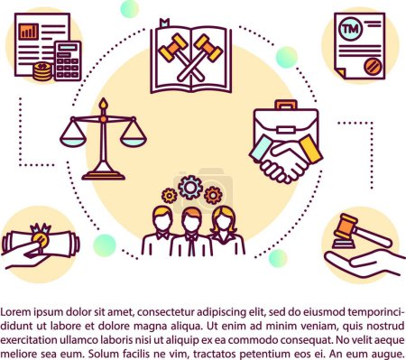 Téléchargez les illustrations : "Corporate law concept icon with text" - en licence libre de droit