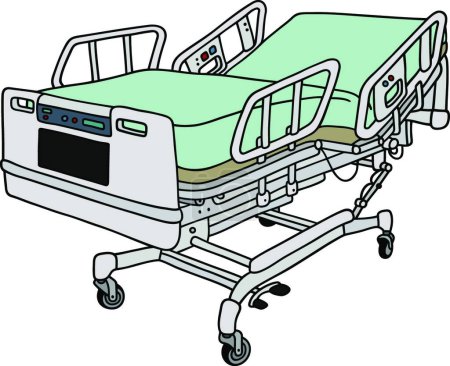 Illustration for Position hospital bed, vector illustration - Royalty Free Image