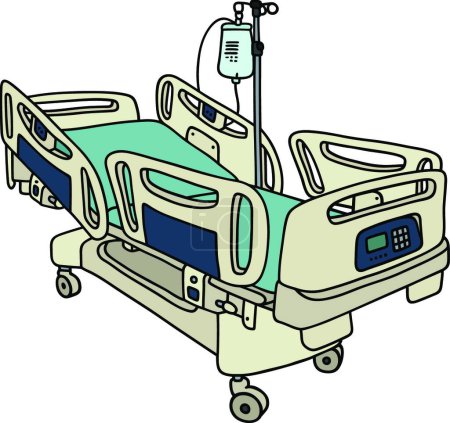 Illustration for Hospital position bed, vector illustration - Royalty Free Image