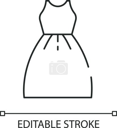 Illustration for Dress linear icon design - Royalty Free Image