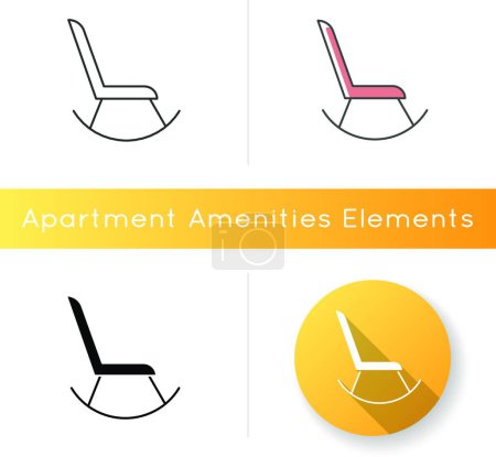 Illustration for Rocking chair icon, vector illustration - Royalty Free Image