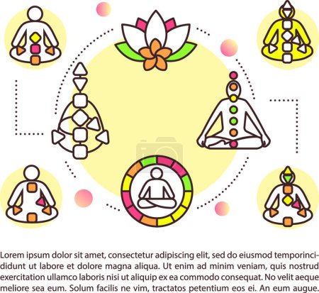 Téléchargez les illustrations : "Yoga concept icon with text" - en licence libre de droit