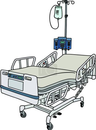 Illustration for Hospital position bed, vector illustration - Royalty Free Image