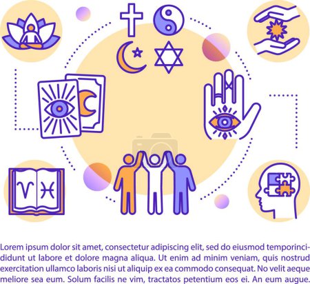 Téléchargez les illustrations : "Modern religion concept icon with text" - en licence libre de droit