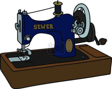 Ilustración de Máquina de coser retro, ilustración vectorial - Imagen libre de derechos