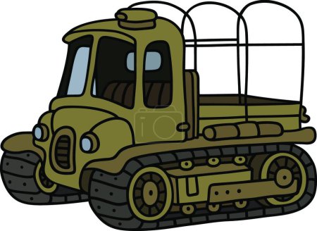 Illustration for "Funny old artillery tractor" - Royalty Free Image
