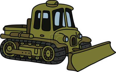 Illustration for "Vintage military tracked vehicle" - Royalty Free Image