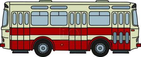 Illustration for Retro city bus, vector illustration - Royalty Free Image
