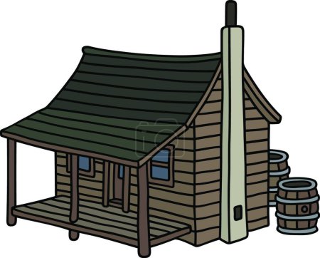 Téléchargez les illustrations : "Funny old planked cabin" - en licence libre de droit