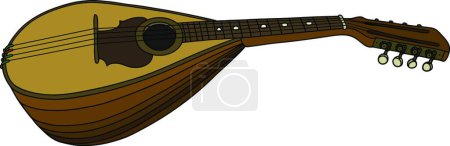 Illustration for Classic portugal mandolin, vector illustration simple design - Royalty Free Image