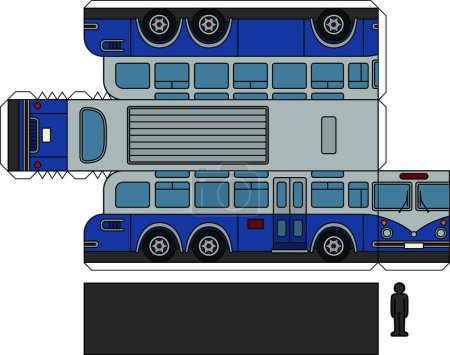 Téléchargez les illustrations : "Modèle papier d'un vieux bus
" - en licence libre de droit