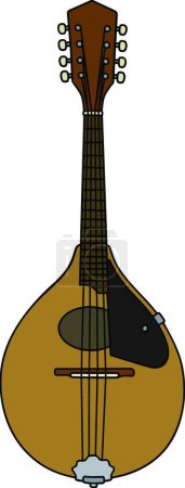 Illustration for Classic country mandolin, vector illustration simple design - Royalty Free Image