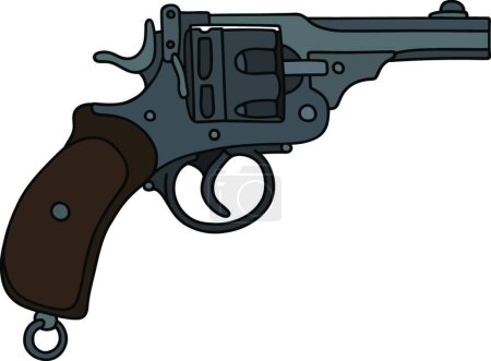 Illustration for Classic short revolver design - Royalty Free Image