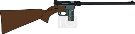 Ilustración de Rifle de pequeño calibre, ilustración vectorial diseño simple - Imagen libre de derechos