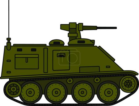 Illustration for Classic armored vehicle, vector illustration simple design - Royalty Free Image