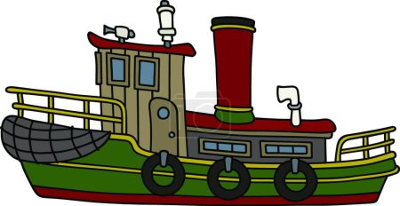 Ilustración de "Funny old steam tug boat" - Imagen libre de derechos