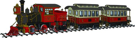 Illustration for "Funny american steam train" - Royalty Free Image
