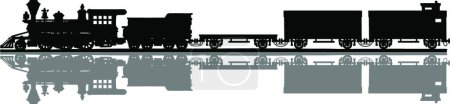 Téléchargez les illustrations : "Train à vapeur américain vintage
" - en licence libre de droit