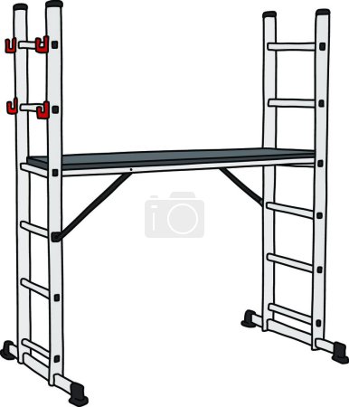 Illustration for "The metal small scaffolding" - Royalty Free Image