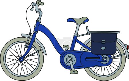 Ilustración de The old blue bicycle - Imagen libre de derechos