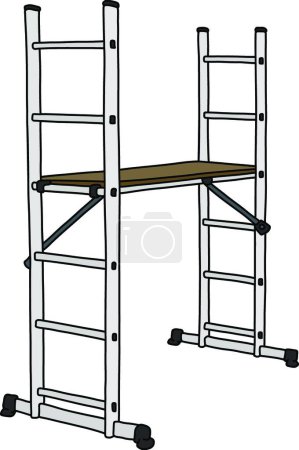 Illustration for The metal small scaffolding - Royalty Free Image