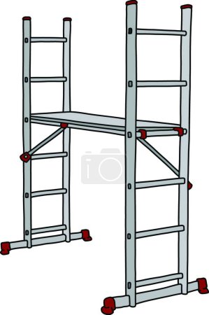 Illustration for The steel small scaffolding - Royalty Free Image