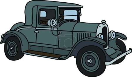 Illustration for The vintage gray coupe - Royalty Free Image