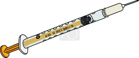 Téléchargez les illustrations : "The plastic thin syringe" - en licence libre de droit