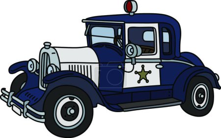 Téléchargez les illustrations : "La voiture de police vintage
" - en licence libre de droit
