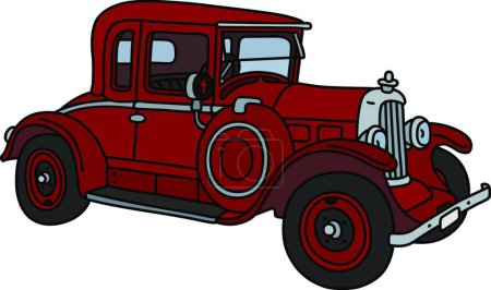 Illustration for "The vintage red car" - Royalty Free Image