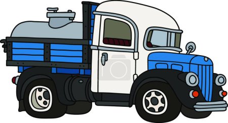 Téléchargez les illustrations : "The funny classic dairy tank truck" - en licence libre de droit