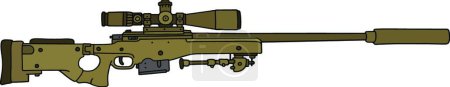 Téléchargez les illustrations : "The sand big sniper rifle" - en licence libre de droit