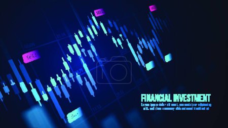 Illustration for "Stock market or forex trading graph in graphic concept" - Royalty Free Image