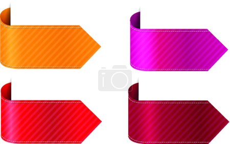 Illustration for "Silk Colorful Ribbons Isolated White Background" - Royalty Free Image