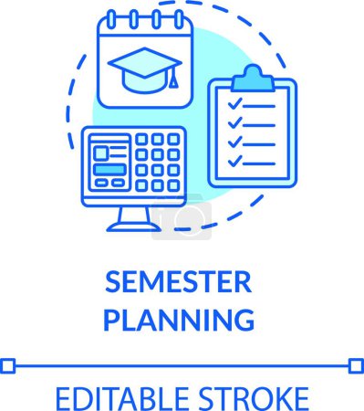 Illustration for "Semester planning concept icon" - Royalty Free Image
