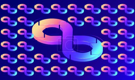 Illustration for "abstract design of infinite on dark background" - Royalty Free Image