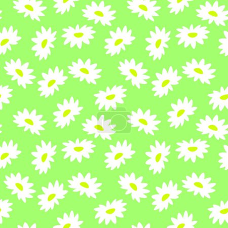 Illustration for "cute bright seamless pattern with chamomile" - Royalty Free Image